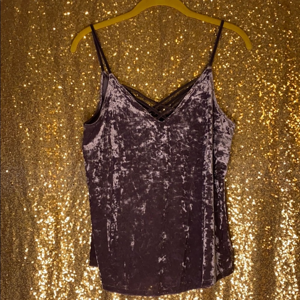 American Eagle Rose Velvet Tank